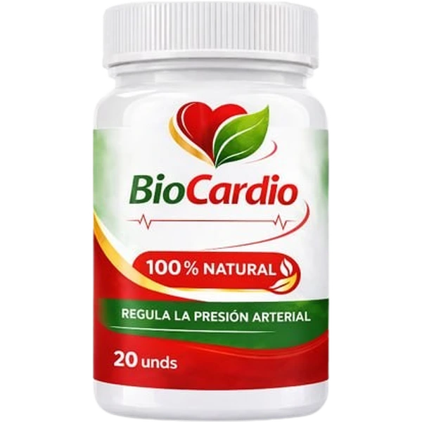 Frasco BioCardio 20 cápsulas 100% Natural — Aceite de colza, Agripalma, Olivo, Espino amarillo, Kumquat y Arándano rojo para presión arterial