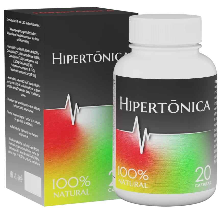 Frasco Hypertonica cápsulas 20 unidades — Ajo Negro, Hoja de Olivo, Hibisco, Levadura Roja, Potasio y Vitamina K2 para presión arterial en Colombia