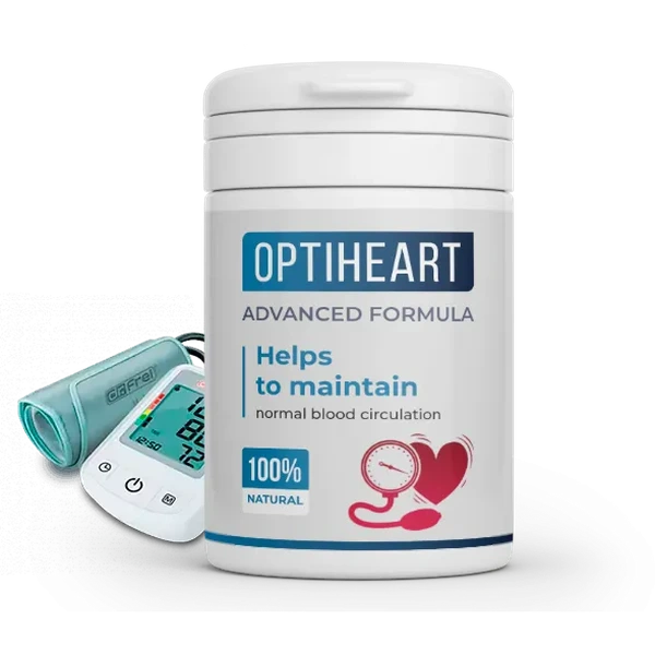 Frasco Optiheart 20 cápsulas — Hibisco, Té verde, Enebro, Remolacha, CoQ10 y Ácido Fólico para presión arterial en Colombia