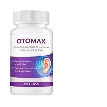 Frasco Otomax 20 cápsulas complejo avanzado de nutrientes para salud auditiva — apoya circulación del oído interno con 6 activos naturales